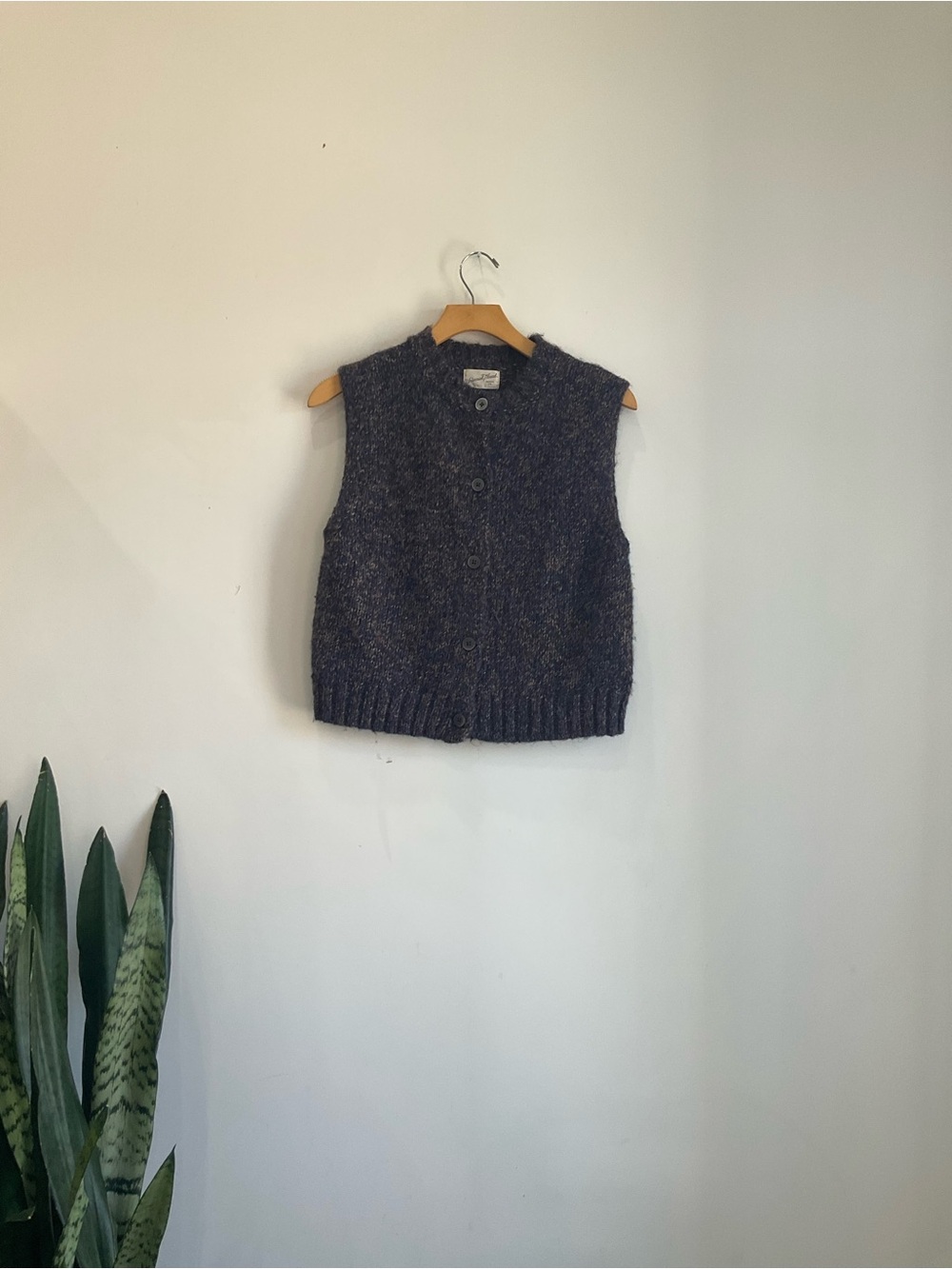 Universal Thread Charcoal Button-Front Knit Vest